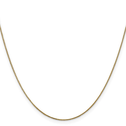 14k Yellow Gold 16 inch .85mm Diamond-cut Spiga Chain Necklace