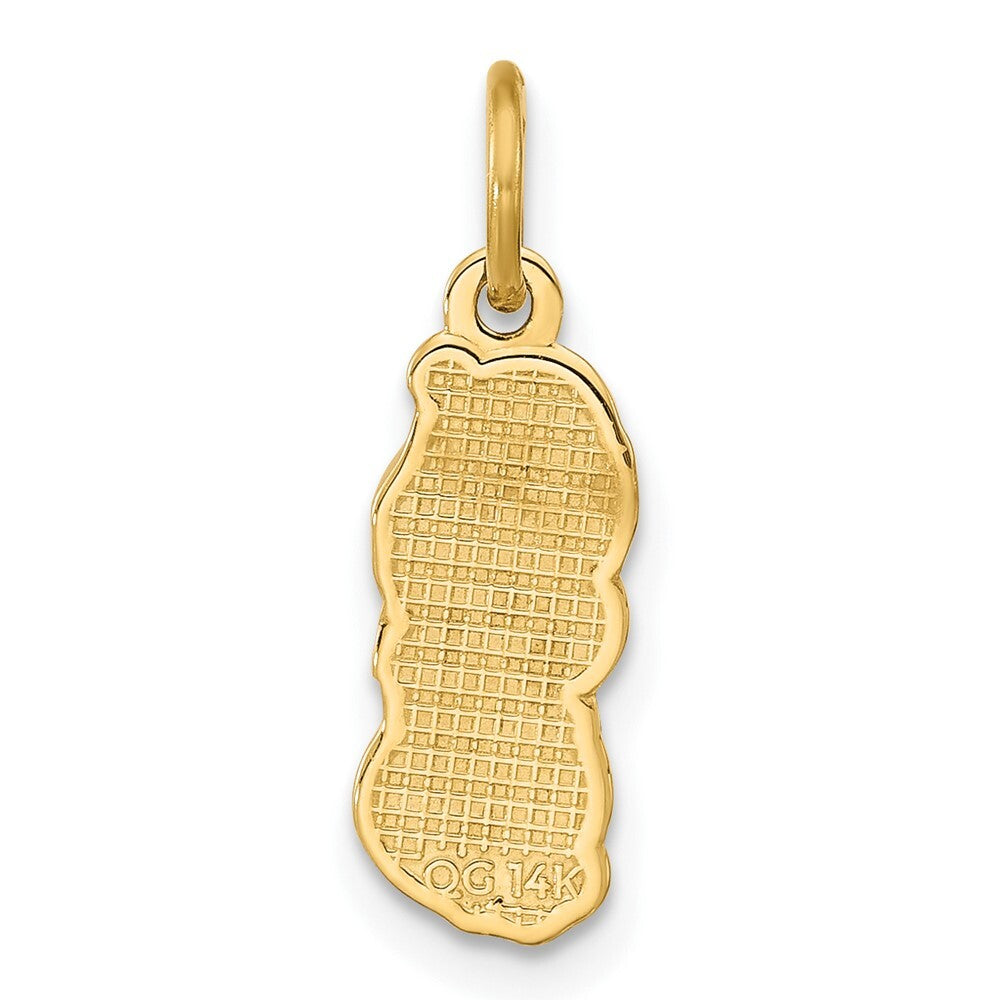 14k Yellow Gold Fancy Challah Pendant for Women