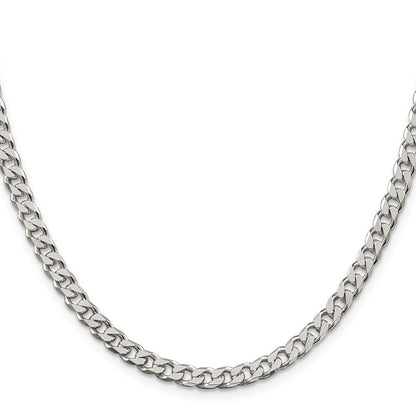 Sterling Silver Polished 5mm Curb Chain Necklace