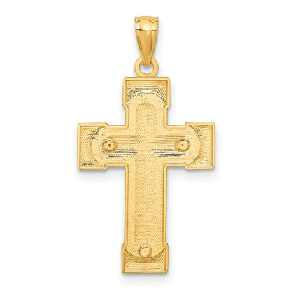 14k Two-tone Gold Crucifix Pendant for Women