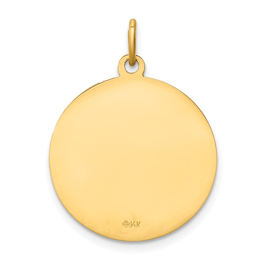 14k Yellow Gold Infant of Prague Medal Charm Pendant for Women