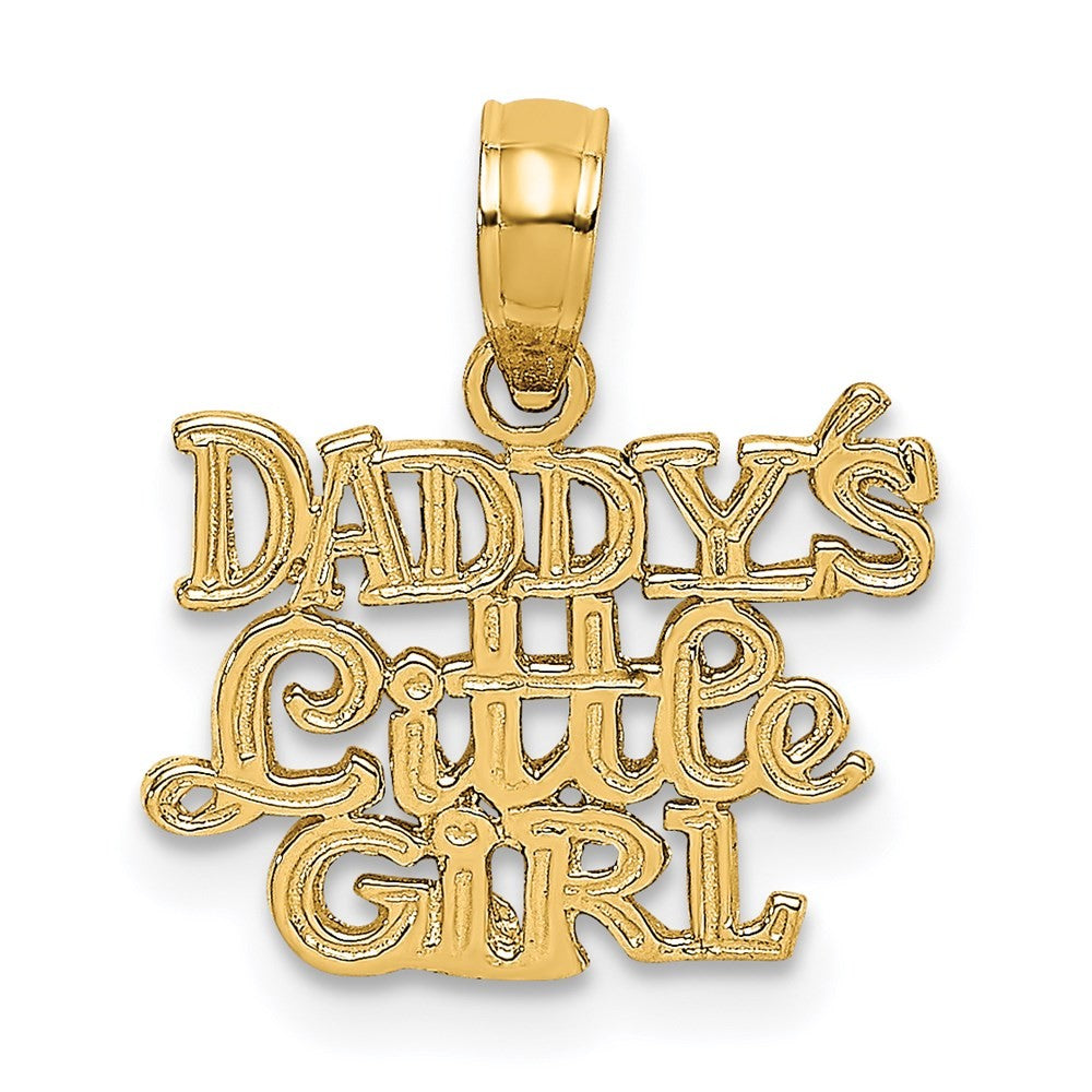 14k Yellow Gold Polished  DADDYS LITTLE GIRL Charm