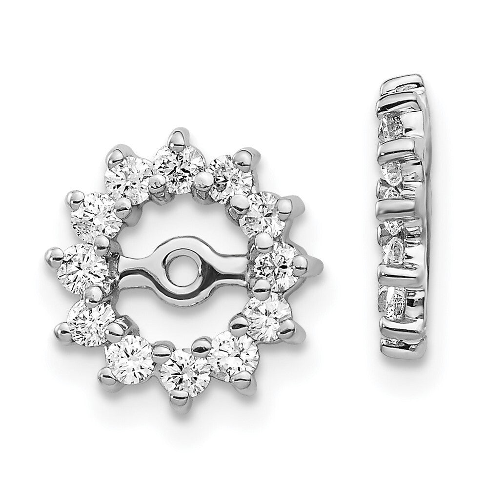 14k White Gold Diamond Earring Jacket
