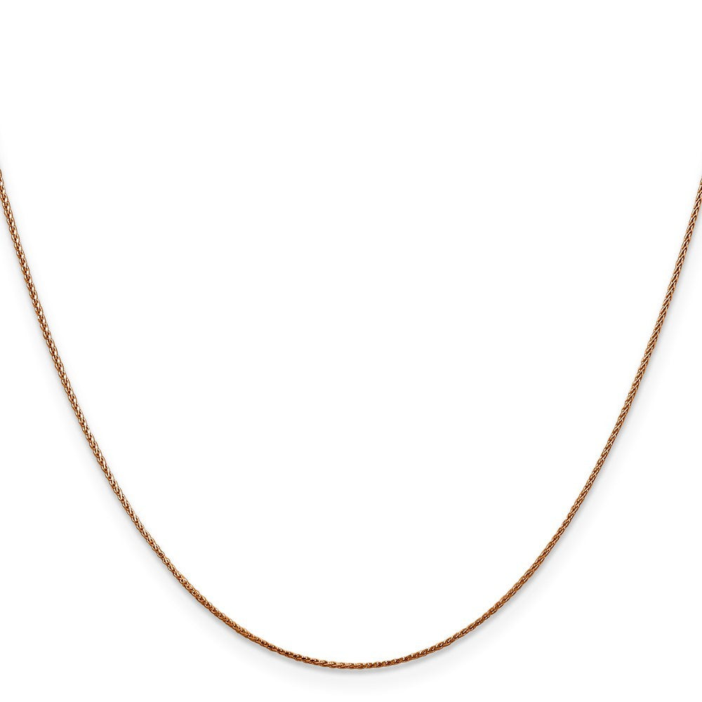 14K Rose Gold 16 inch .85mm Diamond-cut Spiga Chain Necklace