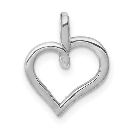 14k White Gold 1/20ct. Diamond Heart Pendant for Women