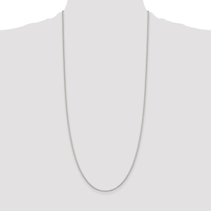 Sterling Silver Rhodium-plated 1.1mm Box Chain