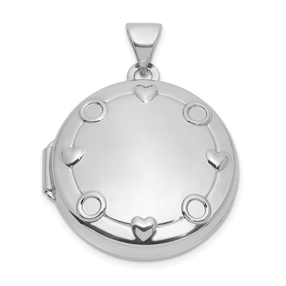 Sterling Silver OUR CIRCLE OF LOVE GOES AROUND AND NEVER ENDS Reversible Locket