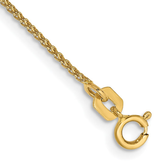 14k Yellow Gold 8 inch 1.05mm Spiga with Spring Ring Clasp Bracelet