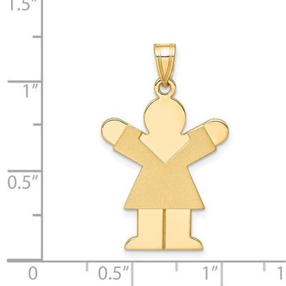 14k Yellow Gold Girl Charm