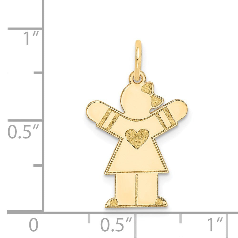 14k Yellow Gold Kid Charm Pendant for Women