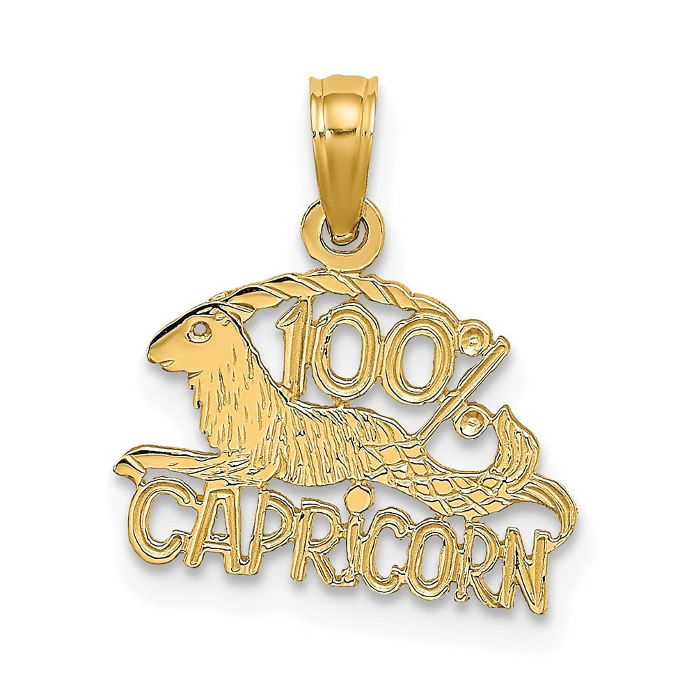 14k Yellow Gold 100% CAPRICORN Zodiac Charm