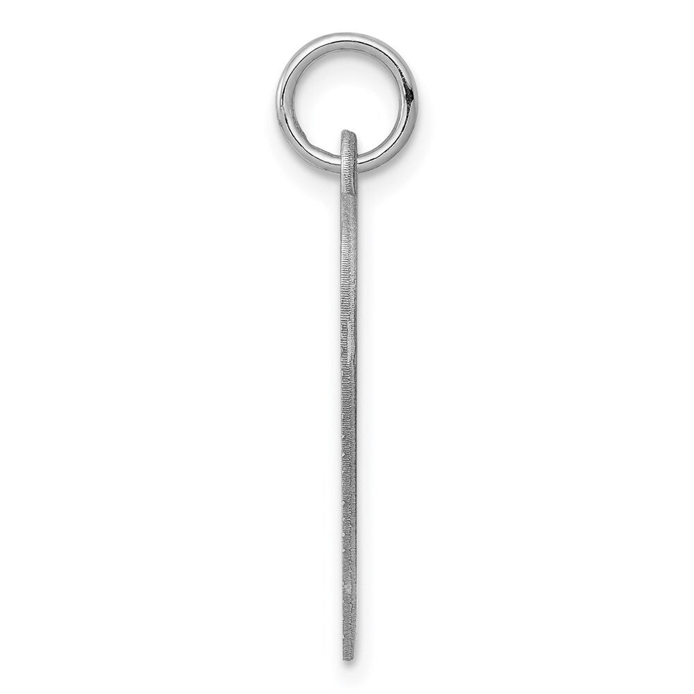 Sterling Silver Engraveable Heart Polished Front/Satin Back Disc Charm