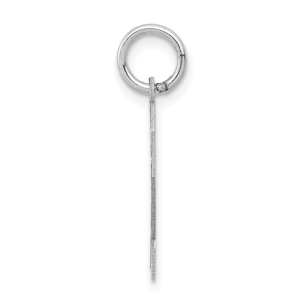 14K White Medium Satin Number 2 Charm