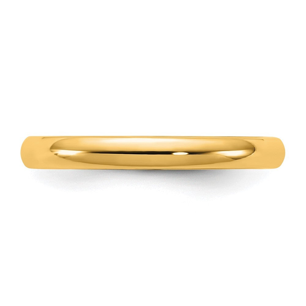 14k Yellow Gold 2.5mm LTW Comfort Fit Band Ring Size 6