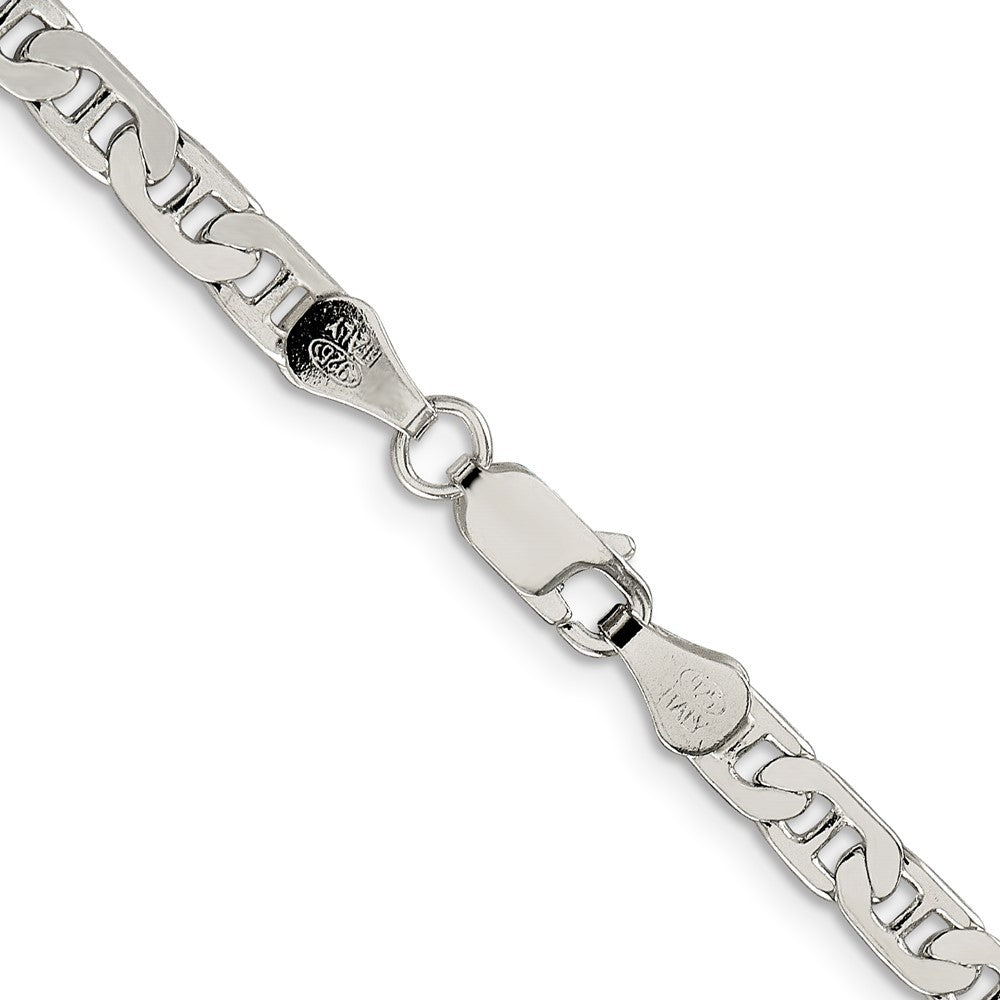 Sterling Silver 4.5mm Flat Anchor Chain Necklace