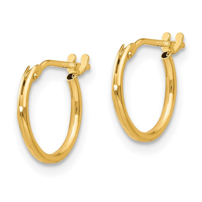 14k Yellow Gold Madi K 1mm Hoop Earrings