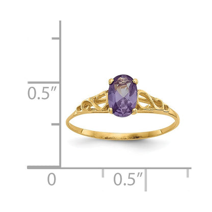 14K Yellow Gold Madi K Synthetic Alexandrite Ring