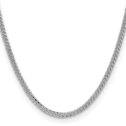 Sterling Silver 3.25mm Domed Curb Chain Necklace