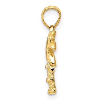 14k Yellow Gold Palm Tree