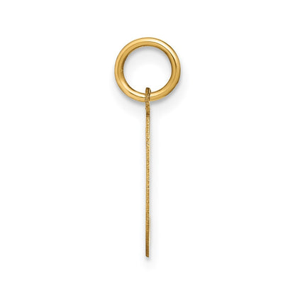 14k Yellow Gold Lower case Letter L Initial Charm Pendant