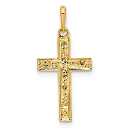 14k Two-tone Gold Crucifix Pendant for Women