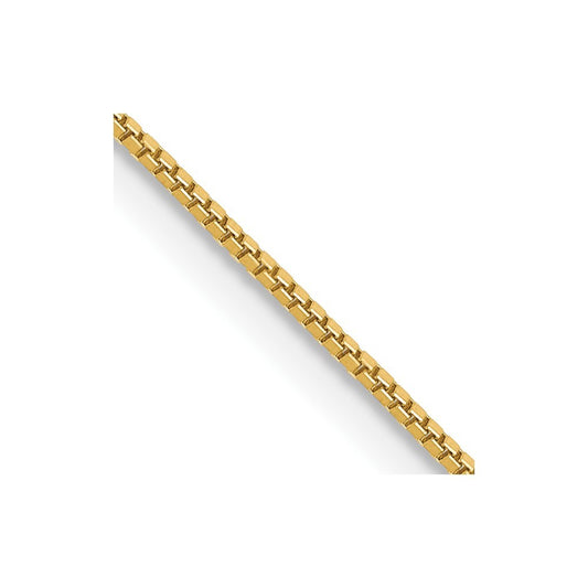 14k Yellow Gold 28 inch .7mm Box with Lobster Clasp Chain Necklace