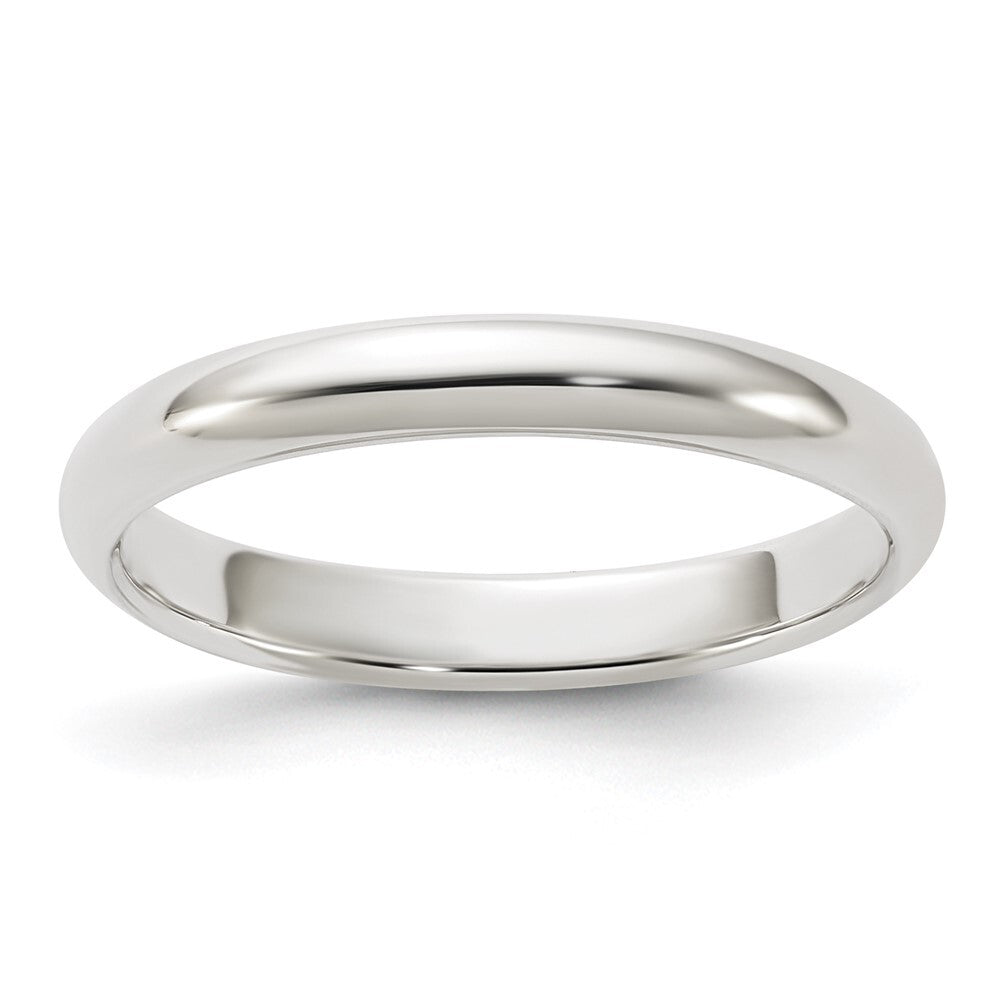 Sterling Silver 3mm Half Round Size 12 Band Ring
