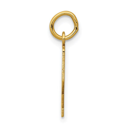 14k Yellow Gold Small Elongated Number 72 Charm Pendant for Women
