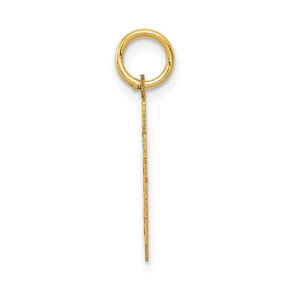 14k Yellow Gold Small Satin Number 30 Charm Pendant for Women