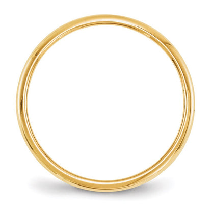 14K Yellow Gold Yellow Gold 2mm Half-Round Wedding Band Size 7