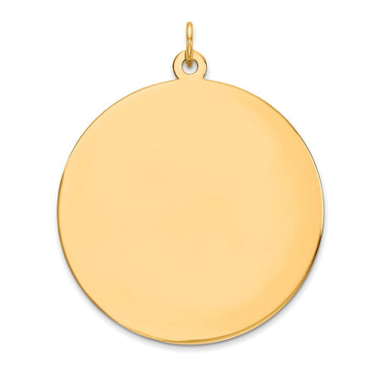 14k Yellow Gold Round Disc Charm