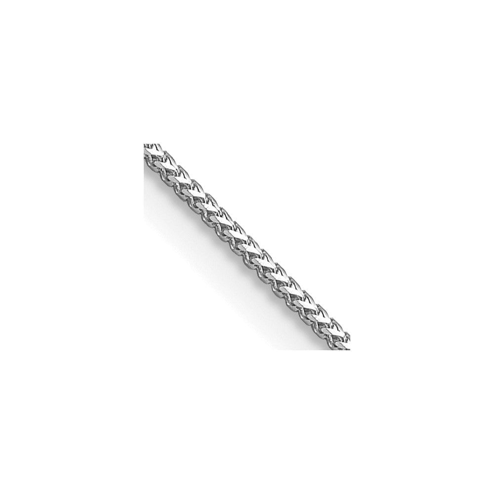 14K White Gold .9mm Franco Chain Necklace 16"