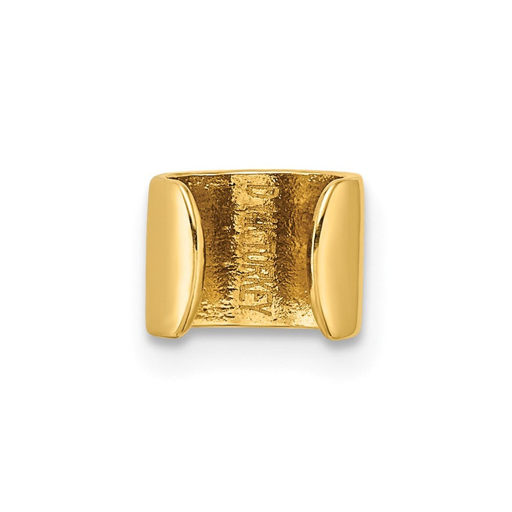 14k Yellow Gold Polished Single Ear Cuff Gift for Women