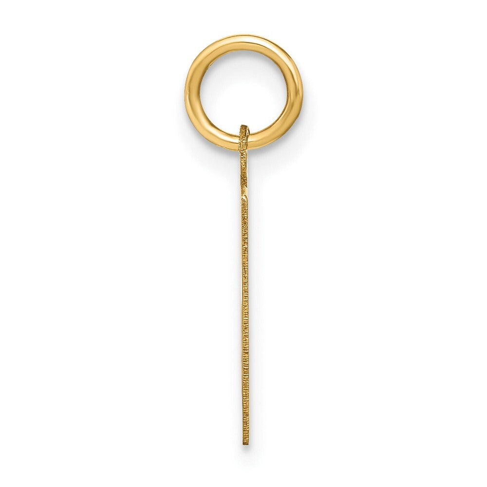 14k Yellow Gold Letter K Initial Pendant for Women