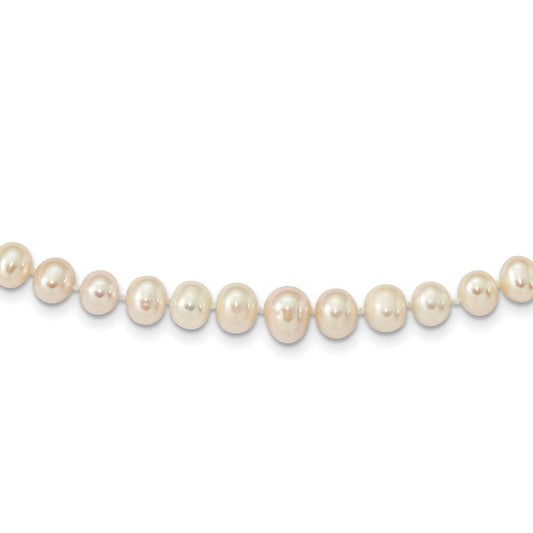 14k Yellow Gold 4-9mm White Freshwater Cultured Pearl Graduated 18 inch Necklace