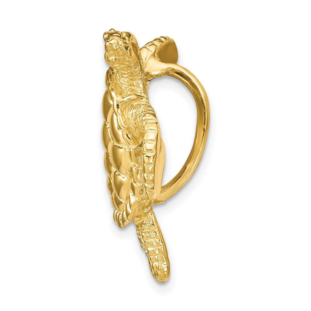 14k Yellow Gold Sea Turtle Slide