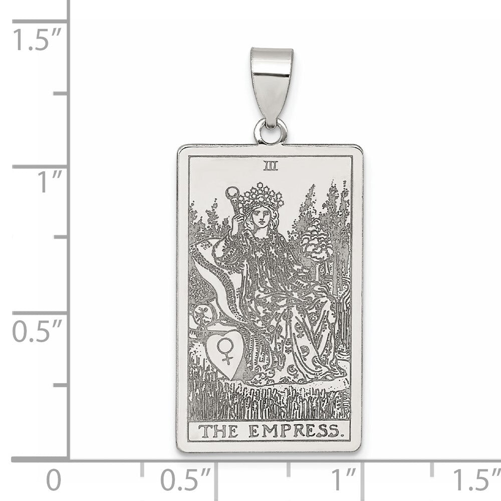 Sterling Silver The Empress Tarot Card Pendant