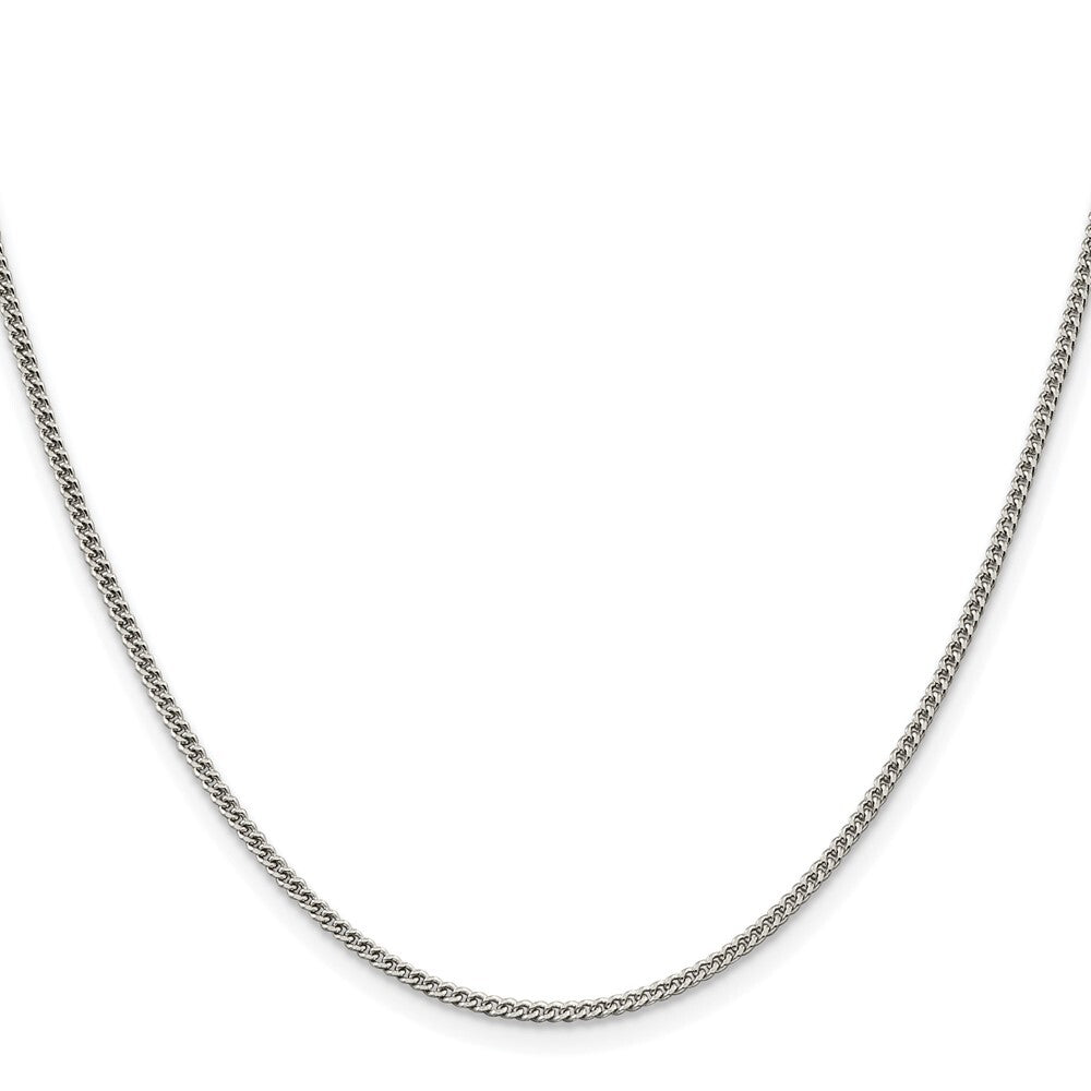 Sterling Silver Rhodium-plated 1.75mm Curb Chain
