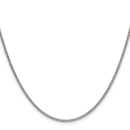 Sterling Silver Rhodium-plated 1.75mm Curb Chain