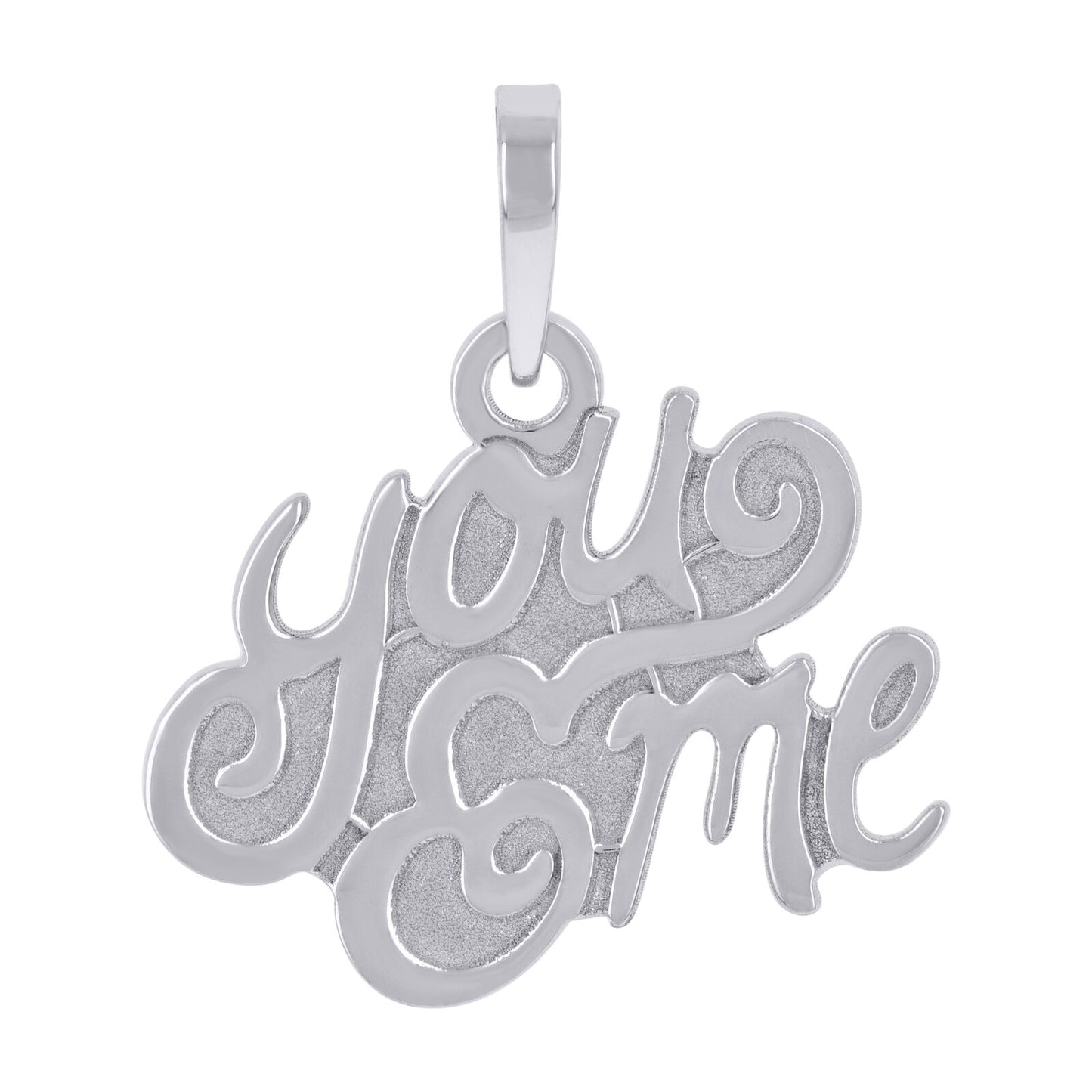 925 Sterling Silver You & Me Talking Charm Pendant