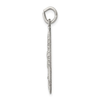 Sterling Silver Antiqued Our Lady of Guadalupe Medal Pendant