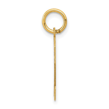 14k Yellow Gold Medium Satin Number 2 Charm