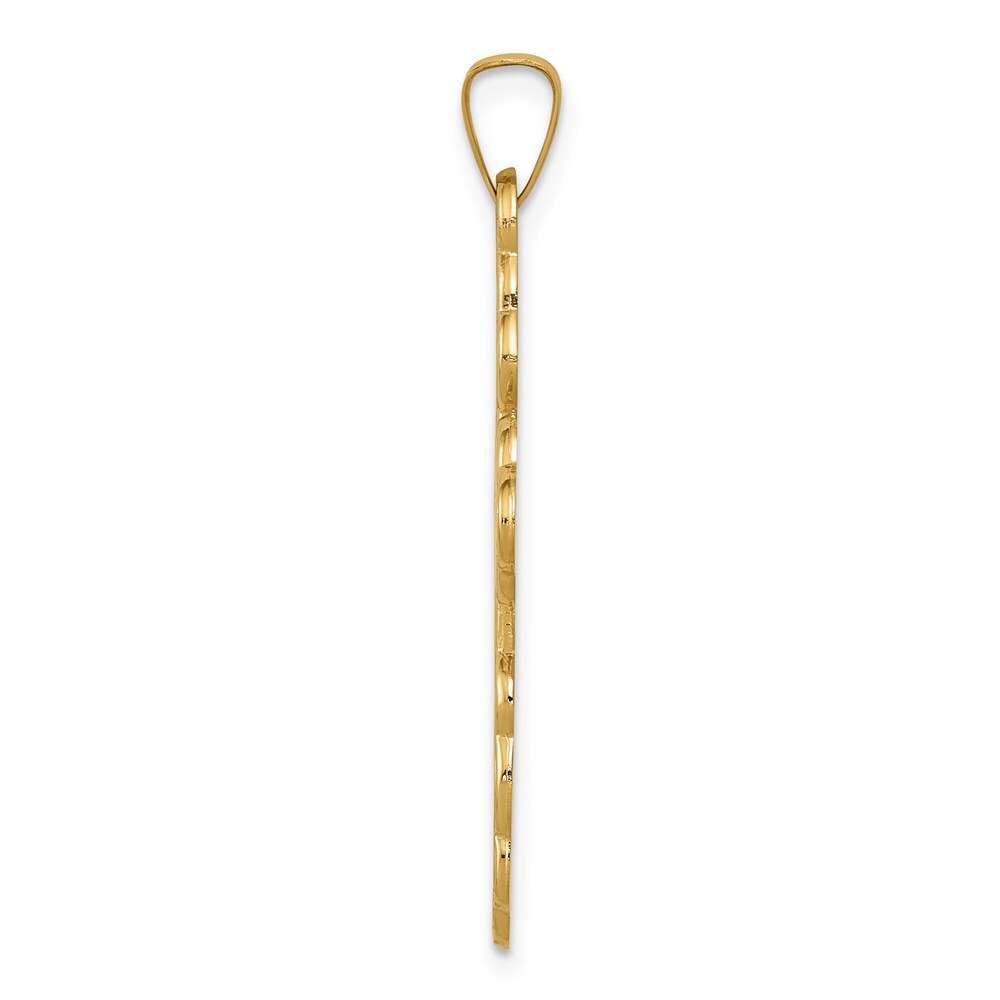 14k Yellow Gold Eastern Orthodox Cross Pendant for Women