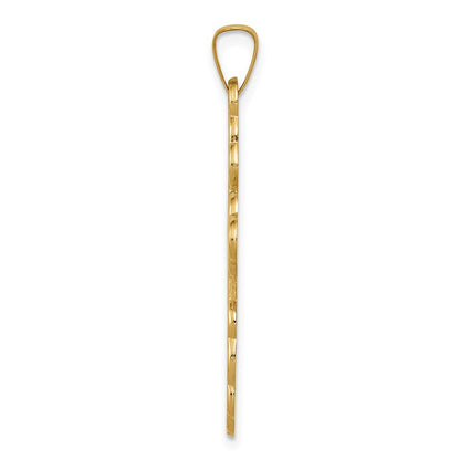14k Yellow Gold Eastern Orthodox Cross Pendant for Women