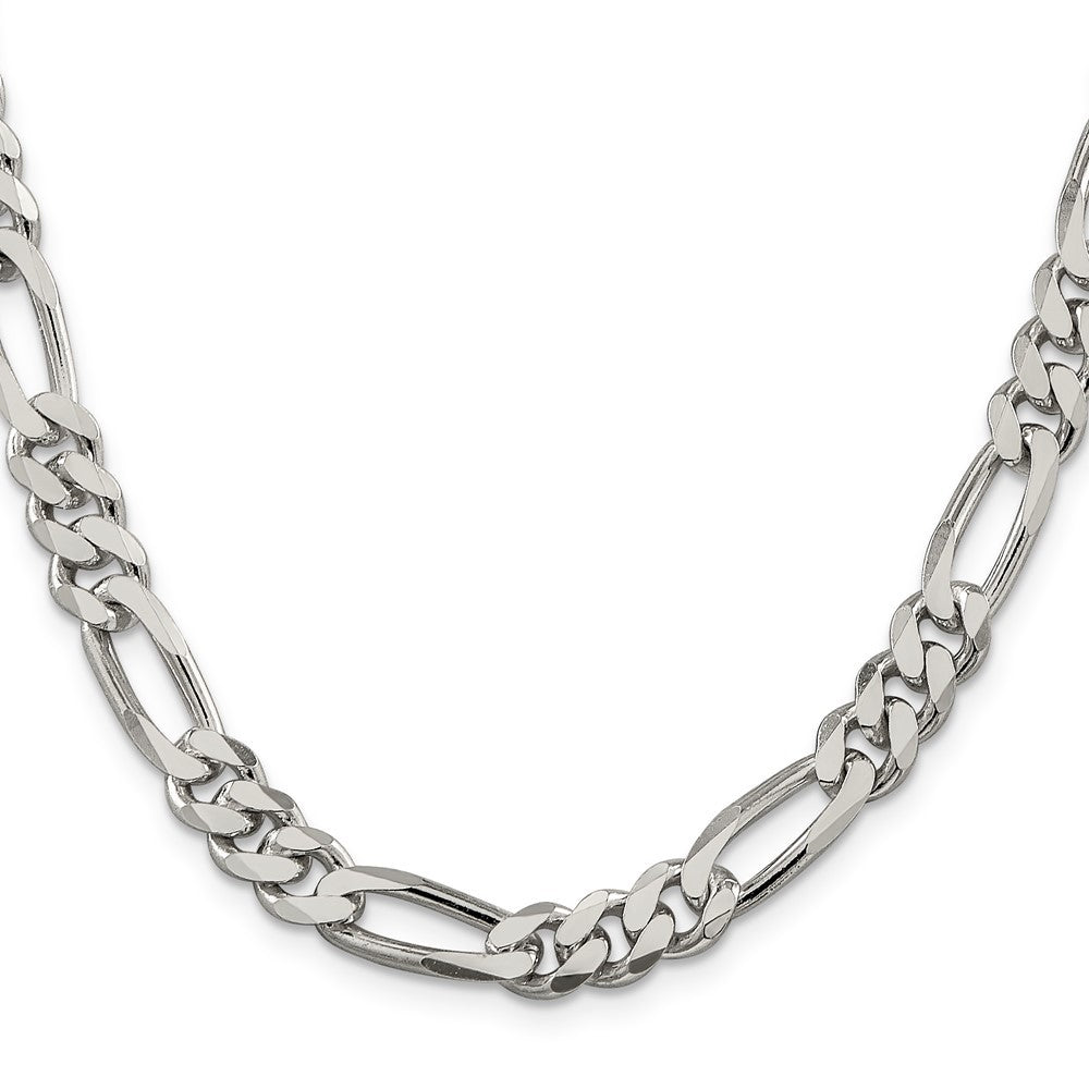 Sterling Silver 8mm Figaro Chain Necklace