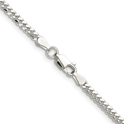 Sterling Silver Polished 2.9mm Domed Curb Chain Necklace