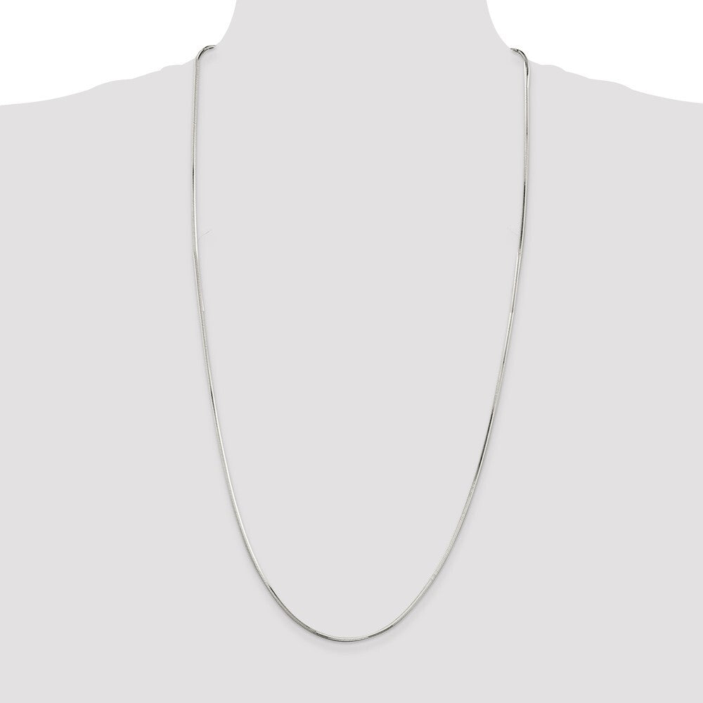 Sterling Silver 1.65mm Octagonal Snake Chain