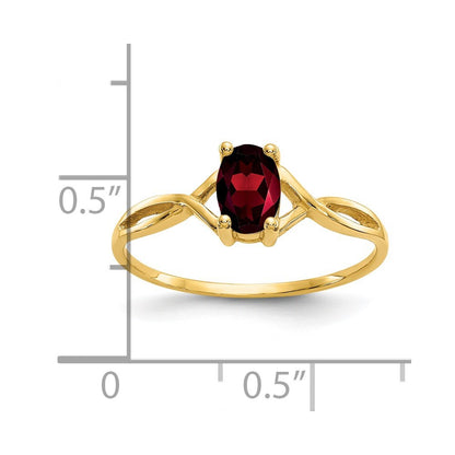 14K Yellow Gold Birthstone Ring