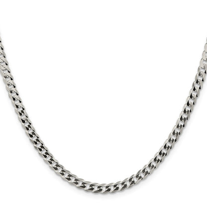 Sterling Silver 4.7mm Flat Curb Chain Necklace