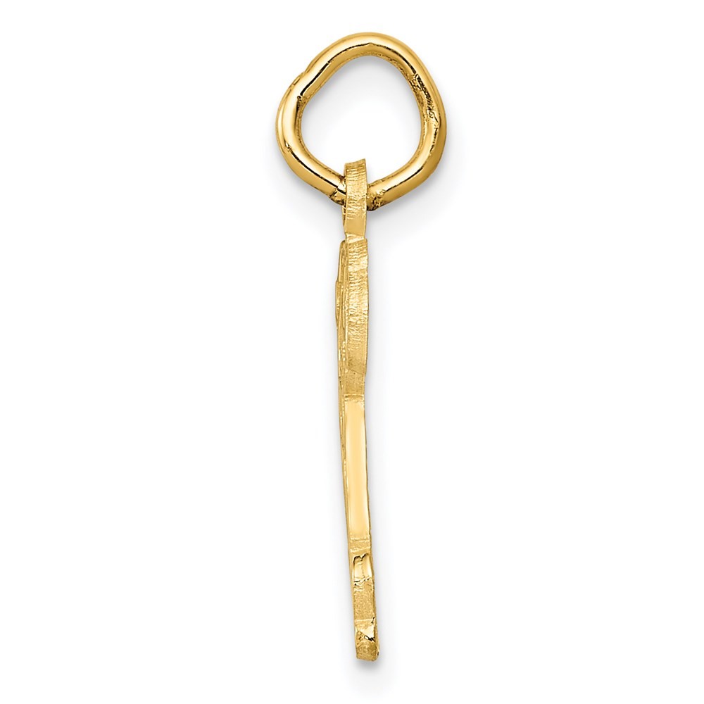 14k Yellow Gold Puppy Charm Pendant